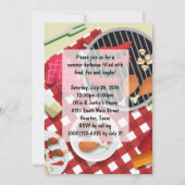 Het is BBQ Time, Summer Barbecue Cookout Kaart (Achterkant)