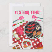 Het is BBQ Time, Summer Barbecue Cookout Kaart (Voorkant)