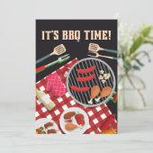 Het is BBQ Time, Summer Barbecue Cookout Kaart (Staand voorkant)
