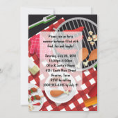 Het is BBQ Time, Summer Barbecue Cookout Kaart (Achterkant)