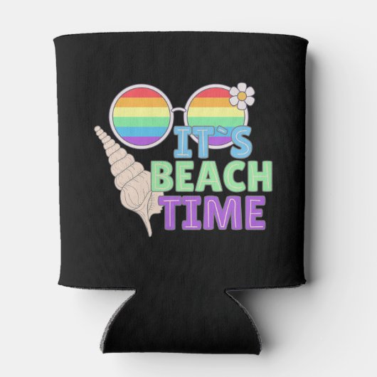 Het is Beach Time Blikjeskoeler (Achterkant)