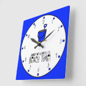 Het is 'Beach Time'. Vierkante Klok (Hoek)