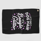 Het is beagle Dog Glitter Golfhanddoek (Horizontaal)