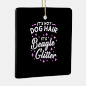 Het is beagle Dog Glitter Keramisch Ornament (Rechts)
