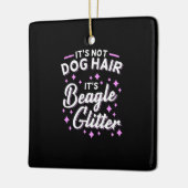 Het is beagle Dog Glitter Keramisch Ornament (Links)