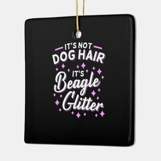Het is beagle Dog Glitter Keramisch Ornament (Links)