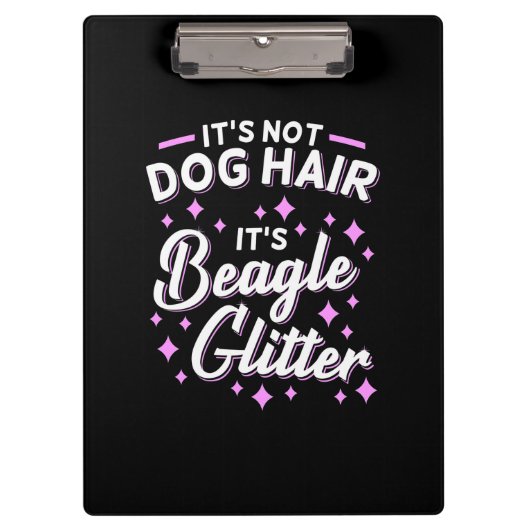 Het is beagle Dog Glitter Klembord (Voorkant)