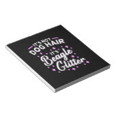 Het is beagle Dog Glitter Notitieblok (Schuin)