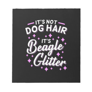 Het is beagle Dog Glitter Notitieblok