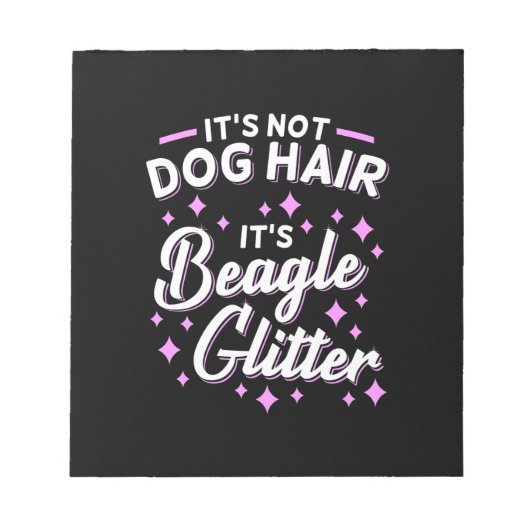 Het is beagle Dog Glitter Notitieblok (Voorkant)
