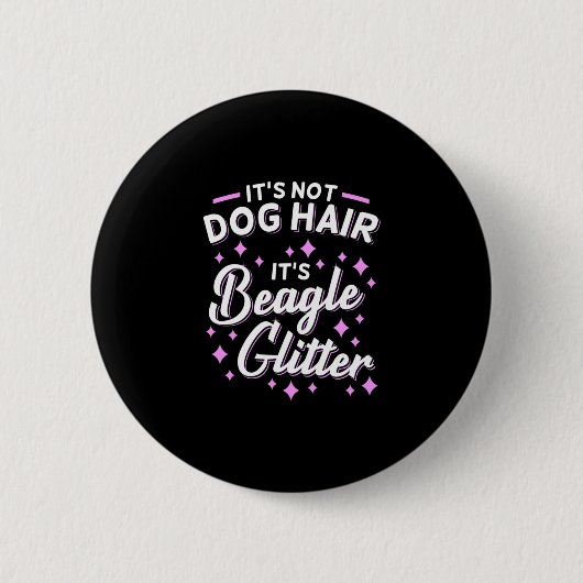 Het is beagle Dog Glitter Ronde Button 5,7 Cm (Voorkant)