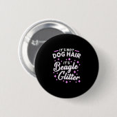 Het is beagle Dog Glitter Ronde Button 5,7 Cm (Voorkant /achterkant)