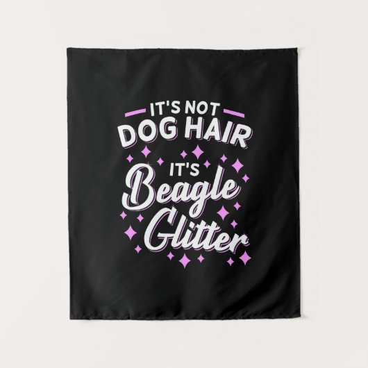 Het Is Beagle Hond Glitter Wandkleed (Voorkant)