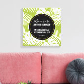 Het is bedoeld als een groen palmgordel canvas afdruk (Insitu (Woonkamer))