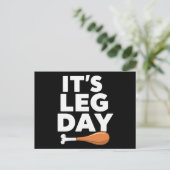 Het is been dag Funny Turkey Thanksgiving Briefkaart (Staand voorkant)