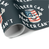 Het is Beer Can Not Beer Can't Funny Party Drink Cadeaupapier (Rol Hoek)