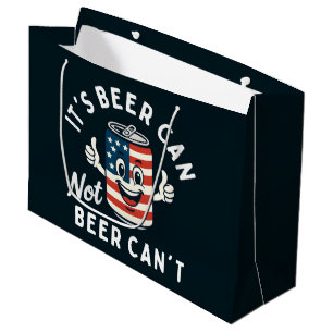 Het is Beer Can Not Beer Can't Funny Party Drink Groot Cadeauzakje