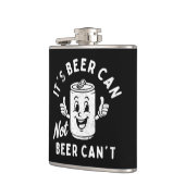 Het is Beer Can Not Beer Can't Funny Party Drink Heupfles (Links)