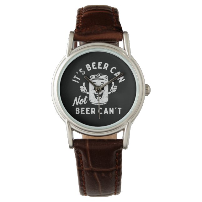 Het is Beer Can Not Beer Can't Funny Party Drink Horloge (Voorkant)
