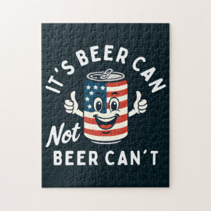 Het is Beer Can Not Beer Can't Funny Party Drink Legpuzzel