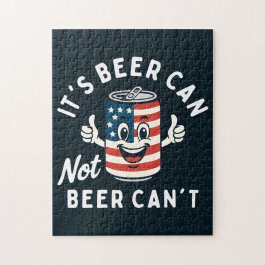 Het is Beer Can Not Beer Can't Funny Party Drink Legpuzzel (Verticaal)
