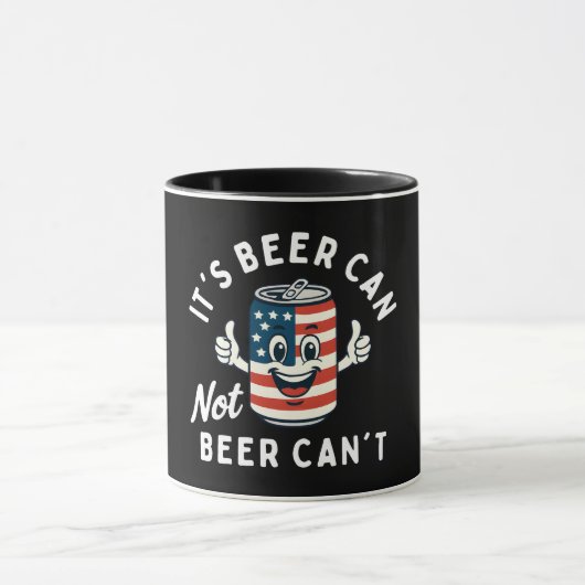 Het is Beer Can Not Beer Can't Funny Party Drink Mok (Midden)