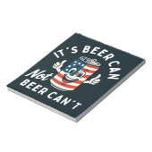 Het is Beer Can Not Beer Can't Funny Party Drink Notitieblok (Linkerzijde)