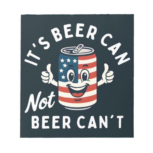 Het is Beer Can Not Beer Can't Funny Party Drink Notitieblok (Voorkant)