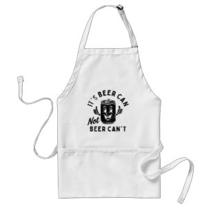 Het is Beer Can Not Beer Can't Funny Party Drink Standaard Schort