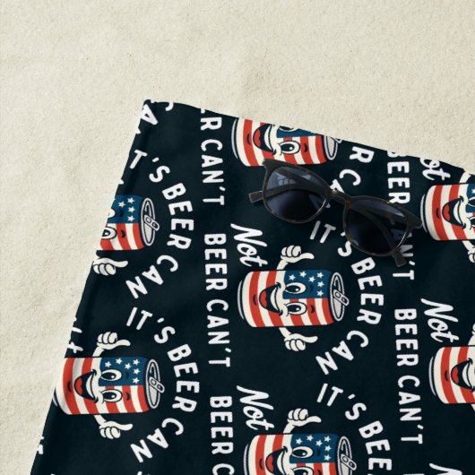 Het is Beer Can Not Beer Can't Funny Party Drink Strandlaken (In situ)