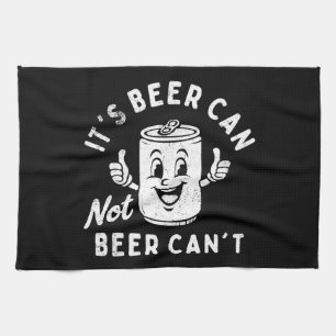Het is Beer Can Not Beer Can't Funny Party Drink Theedoek