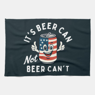 Het is Beer Can Not Beer Can't Funny Party Drink Theedoek