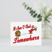 Het is Beer O Clock ergens anders Briefkaart (Staand voorkant)