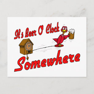 Het is Beer O Clock ergens anders Briefkaart