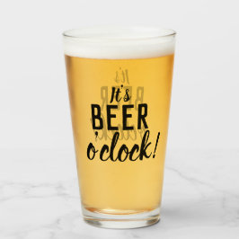 Het is Beer O'Clock Grappig Drink bierglas Glas