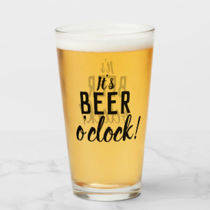 Het is Beer O'Clock Grappig Drink bierglas Glas