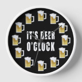 Het is Beer O'clock - Grappig klokontwerp (Voorkant)