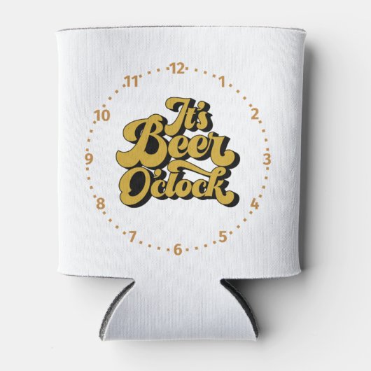 Het is Beer O'Clock op een Blikjeskoeler (Voorkant)