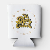 Het is Beer O'Clock op een Blikjeskoeler (Achterkant)