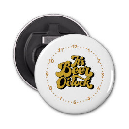 Het is Beer O'Clock op een Button Flesopener