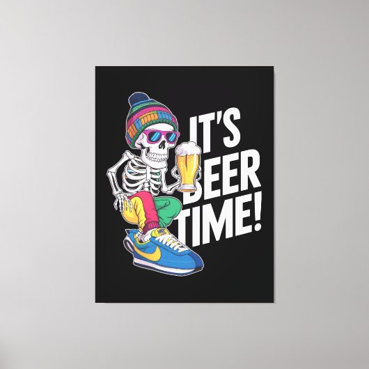 Het is Beer Time Canvas Afdruk (Voorkant)