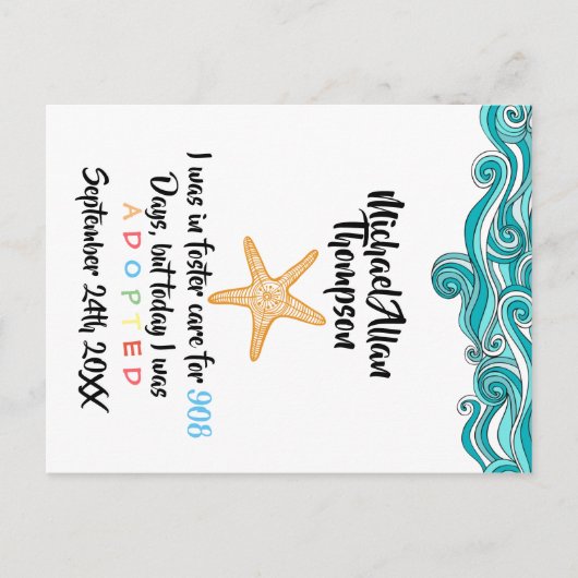 Het is belangrijk voor deze ene Starfish Briefkaart (Voorkant)