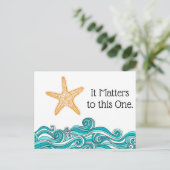 Het is belangrijk voor deze ene Starfish Briefkaart (Staand voorkant)