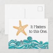 Het is belangrijk voor deze ene Starfish Briefkaart (Voorkant / Achterkant)