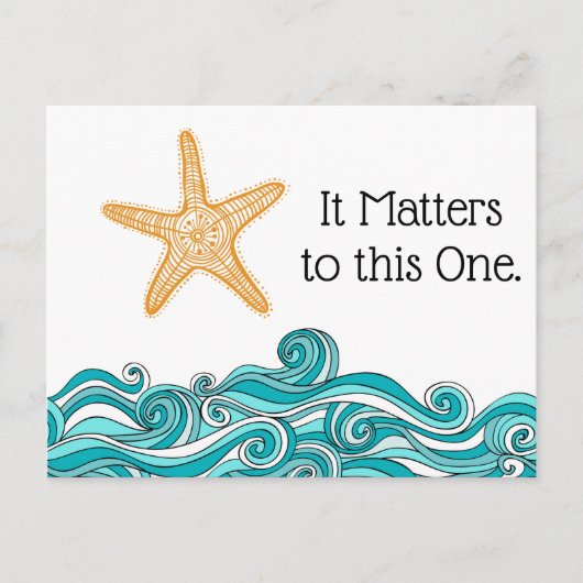 Het is belangrijk voor deze ene Starfish Briefkaart (Voorkant)