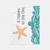 Het is belangrijk voor deze ene Starfish Fleece Deken (Voorkant)