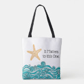 Het is belangrijk voor deze ene Starfish Tote Bag (Achterkant)