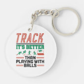 Het is beter dan spelen met ballen sleutelhanger (Achterkant)