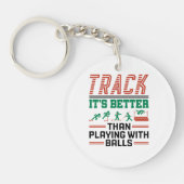 Het is beter dan spelen met ballen sleutelhanger (Voorkant)