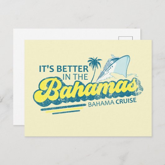 Het is beter in Bahama's Briefkaart vakantie cruis (Voorkant / Achterkant)